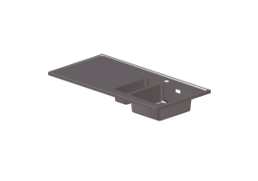 Lavatórios 3D - Pia de cozinha com duas bacias - Intra - QG12-03
