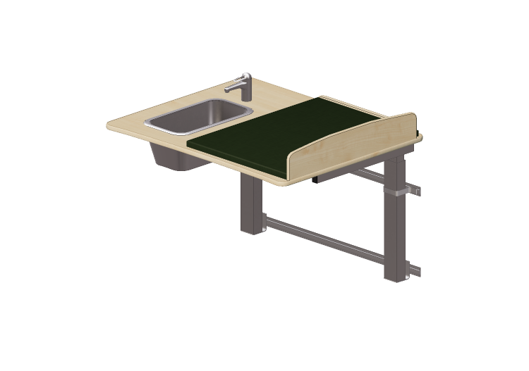 3D Zubehör - Wickeltisch mit Waschbecken - Jeltec - Elit... 3D Zubehör - Wickeltisch mit Waschbecken - Jeltec - Elit...