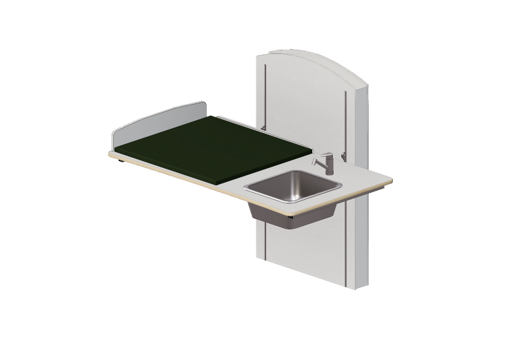 3D Accessories - Changing table with adjustable washbasin -... 3D Accessories - Changing table with adjustable washbasin -...