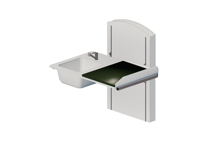 3D Accessories - Changing table with adjustable washbasin -... 3D Accessories - Changing table with adjustable washbasin -...
