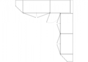 Armários DWG - Armário batentes angular dir 05