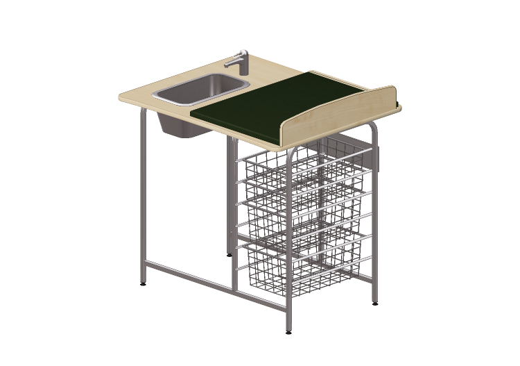 Accessoires 3D - Table à langer avec lavabo - Jeltec - Fast... Accessoires 3D - Table à langer avec lavabo - Jeltec - Fast...