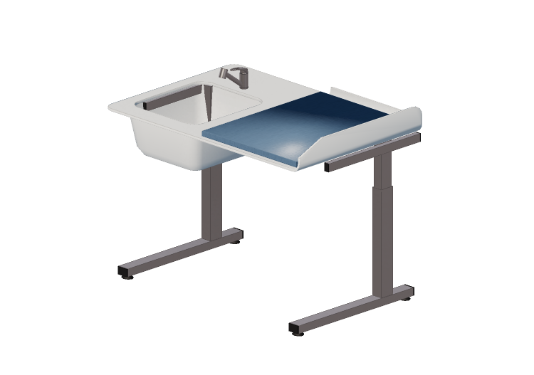 Accessoires 3D - Table à langer avec lavabo - Jeltec - Elit... Accessoires 3D - Table à langer avec lavabo - Jeltec - Elit...