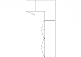 Armários DWG - Armário batentes angular dir 10