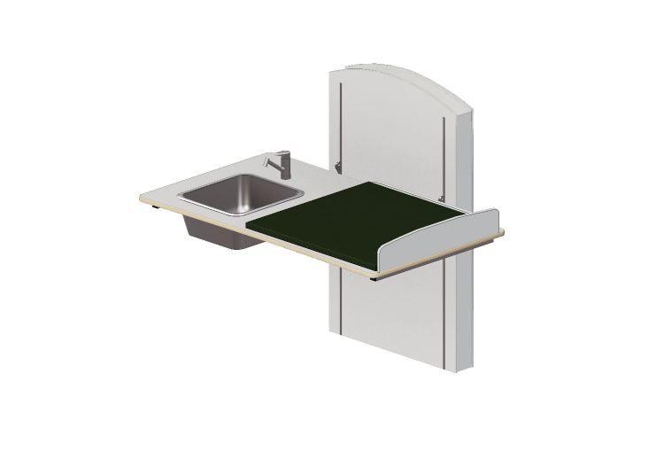 Accessoires 3D - Table à langer avec lavabo ajustable -... Accessoires 3D - Table à langer avec lavabo ajustable -...