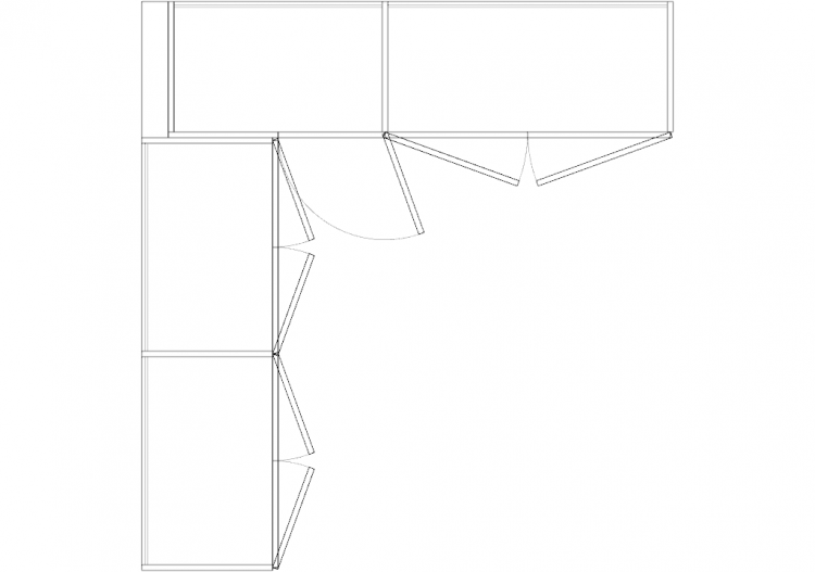 Armarios DWG - Armario batientes angular Izda 01 - ACCA...