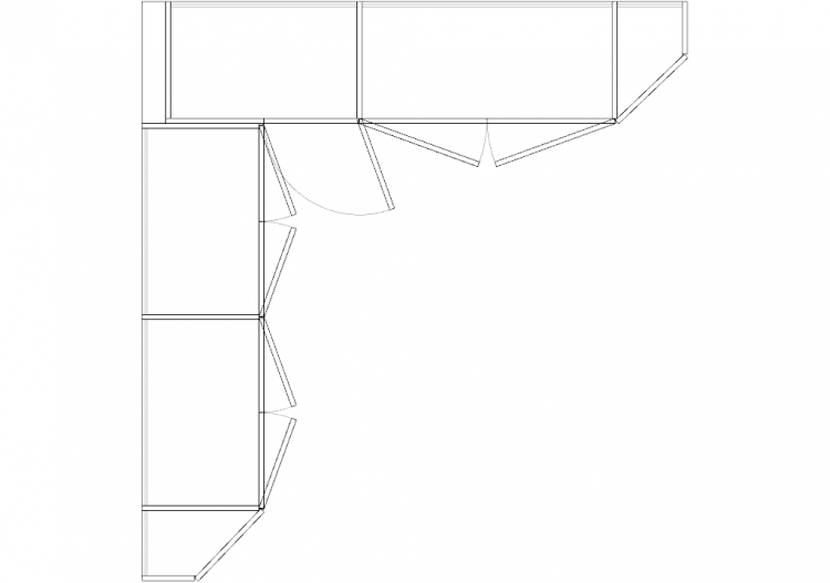 Armoires DWG - Armoire battants angulaire gch 05 - ACCA...