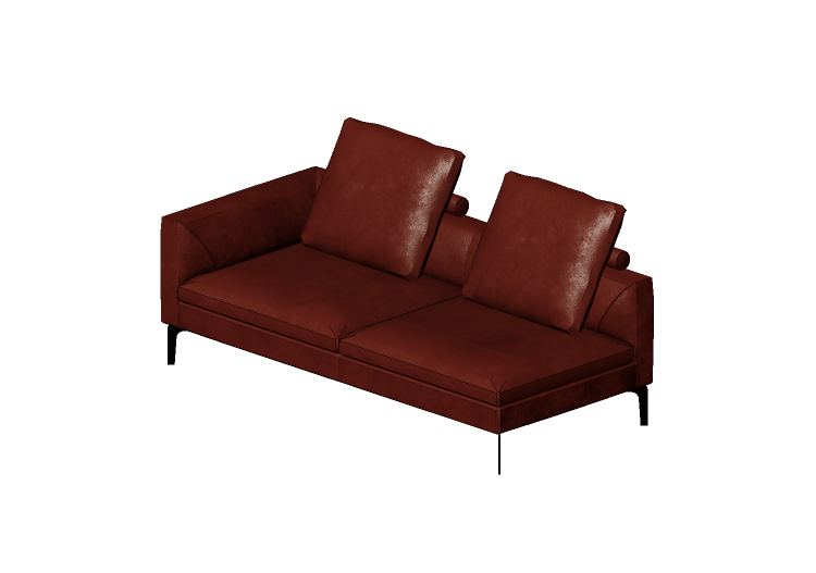 Chairs and Sofas 3D - Leather sofa - Jori - Oryx - BS205L -... Chairs and Sofas 3D - Leather sofa - Jori - Oryx - BS205L -...