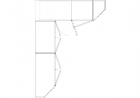 Armários DWG - Armário batentes angular esq 07