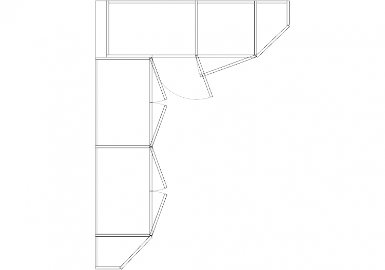 Armoires DWG - Armoire battants angulaire gch 07 - ACCA...