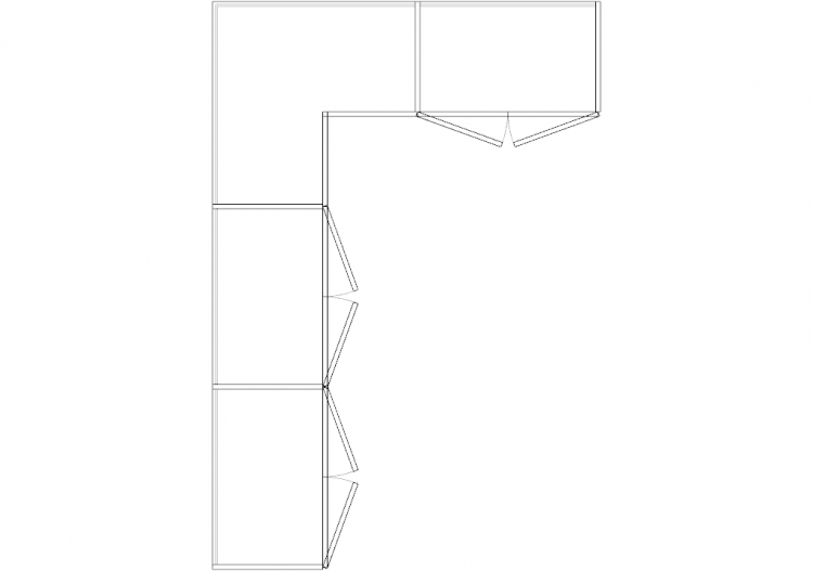 Armoires DWG - Armoire battants angulaire gch 12 - ACCA...