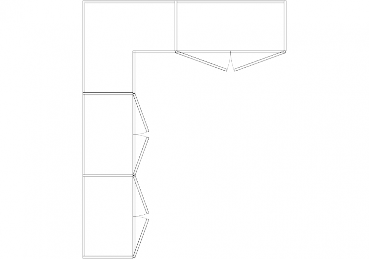 Armoires DWG - Armoire battants angulaire gch 13 - ACCA...