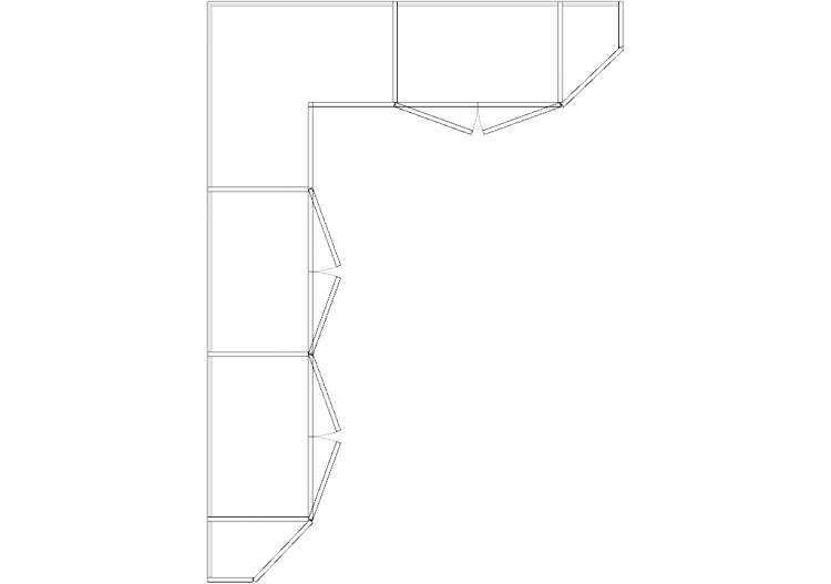 Armoires DWG - Armoire battants angulaire gch 17 - ACCA...