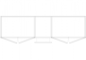 DWG Schränke - Kleiderschrank mit Drehflügel und Schubladen 01