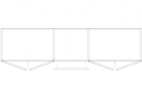 Wardrobes DWG - Hinged door Wardrobe and drawers 02