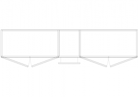 DWG Schränke - Kleiderschrank mit Drehflügel und Schubladen 04