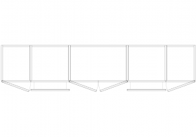 DWG Schränke - Kleiderschrank mit Drehflügel und Schubladen 08