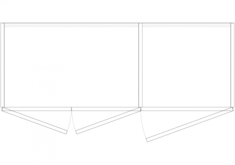 Wardrobes DWG - 3铰链门衣柜03 - ACCA software