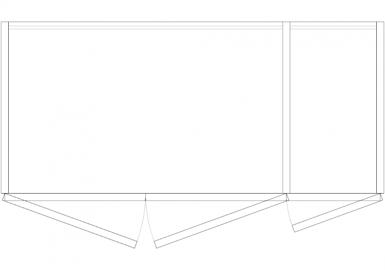 Wardrobes DWG - 3铰链门衣柜04 - ACCA software
