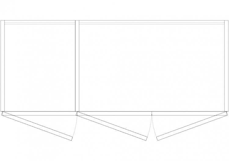 Wardrobes DWG - 3铰链门衣柜05 - ACCA software
