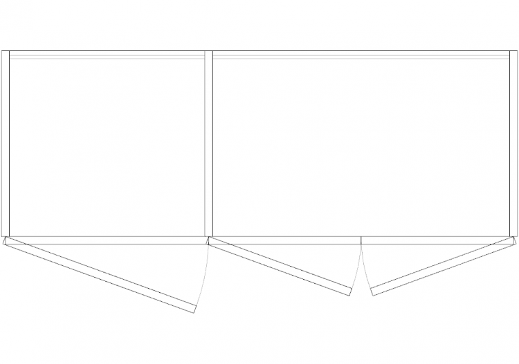 Wardrobes DWG - 3铰链门衣柜06 - ACCA software