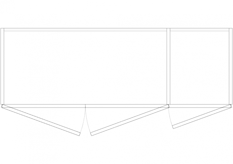 Wardrobes DWG - 3铰链门衣柜08 - ACCA software