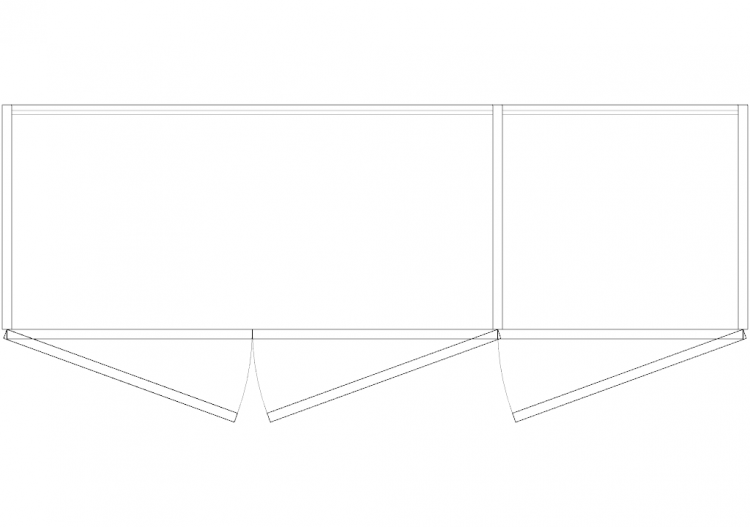 Wardrobes DWG - 3铰链门衣柜09 - ACCA software