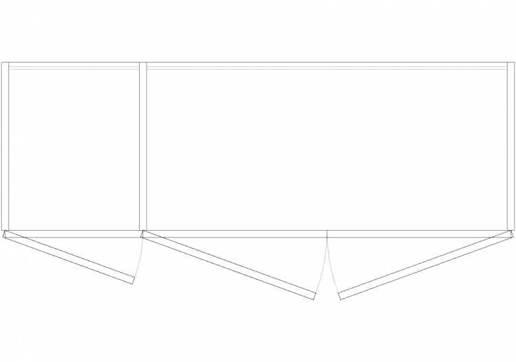 Wardrobes DWG - 3铰链门衣柜11 - ACCA software