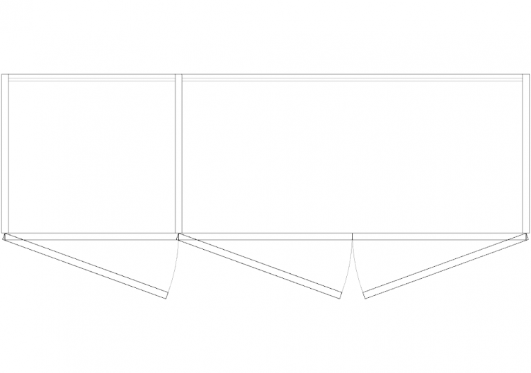 Wardrobes DWG - 3铰链门衣柜12 - ACCA software