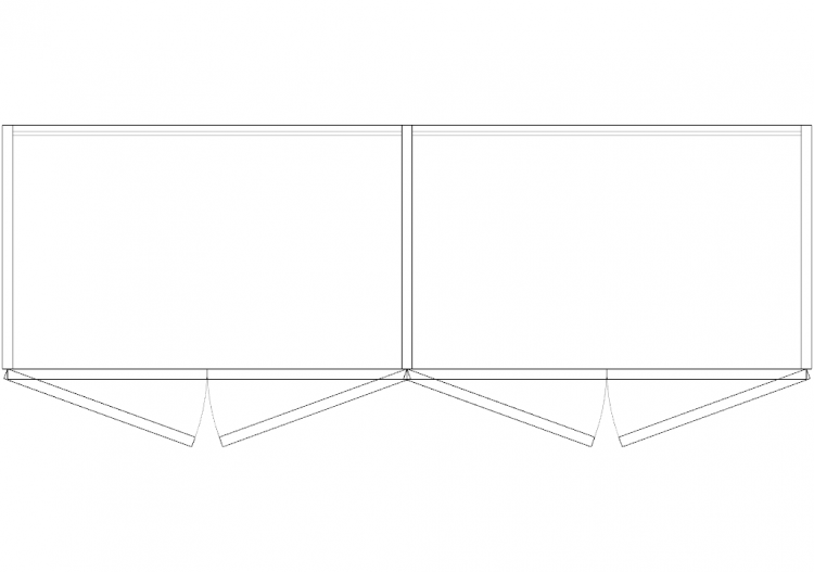 Wardrobes DWG - 4铰链门衣柜01 - ACCA software