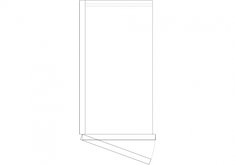Wardrobes DWG - Wardrobe with single Hinged Door Leaf 01 -...