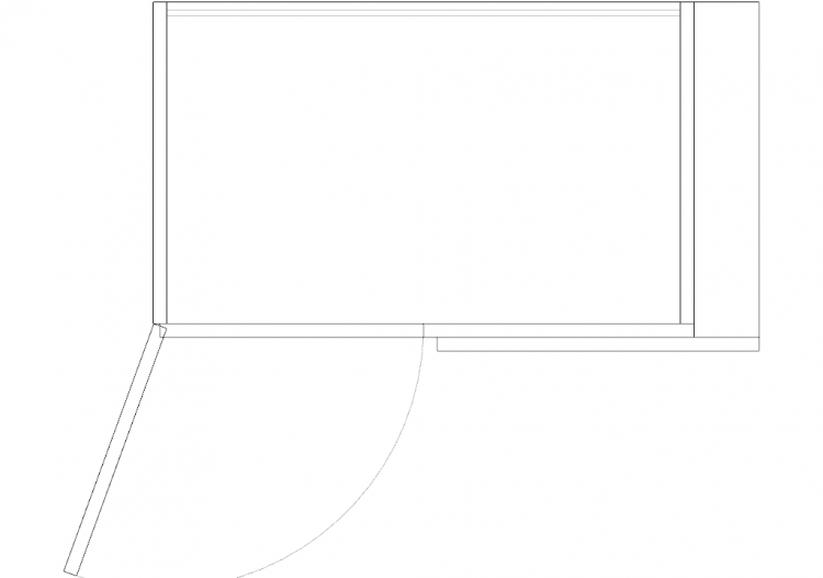Armoires DWG - Armoire un seul battant 11 - ACCA software