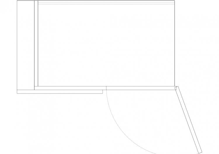 Armoires DWG - Armoire un seul battant 12 - ACCA software