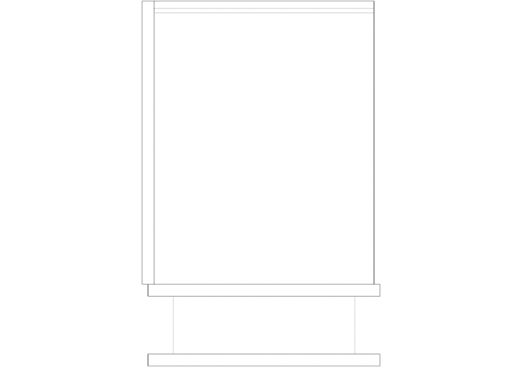 Armoires DWG - Armoire un seul battant 18 - ACCA software