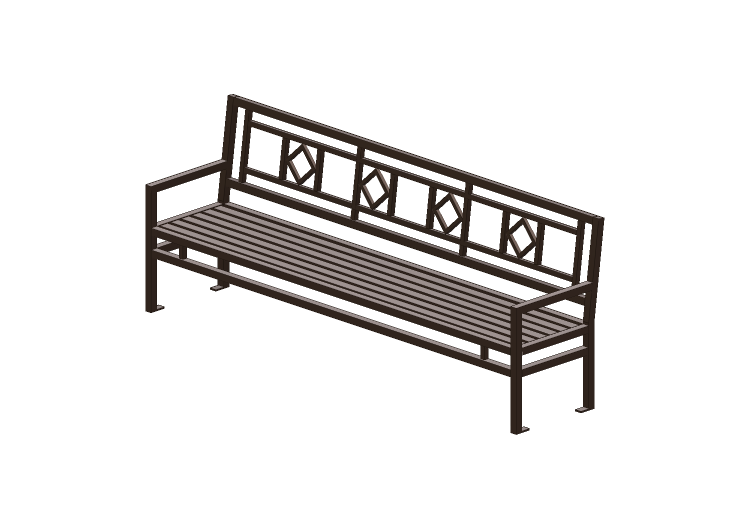 Panchine e Fioriere 3D - Panchina in metallo - Keystone... Panchine e Fioriere 3D - Panchina in metallo - Keystone...