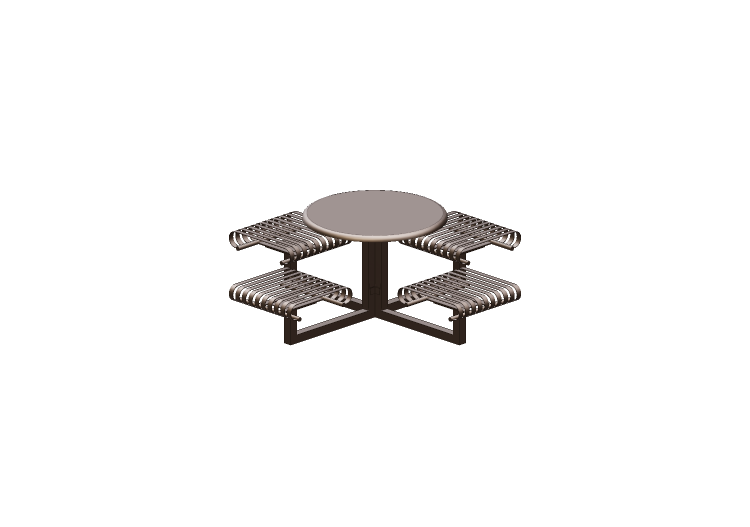 Panchine e Fioriere 3D - Composizione di tavolo e sedie in... Panchine e Fioriere 3D - Composizione di tavolo e sedie in...