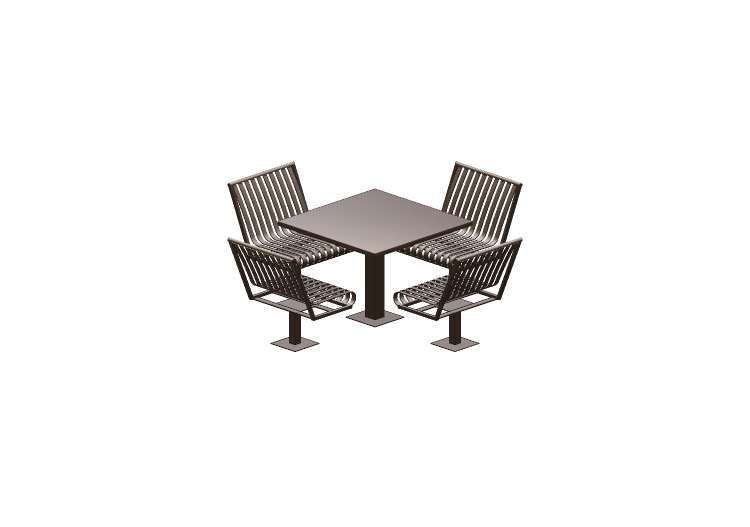 Bancos 3D - Conjunto mesa e cadeiras de metal - Keystone... Bancos 3D - Conjunto mesa e cadeiras de metal - Keystone...