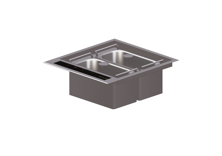 Eletrodomésticos 3D - Cooktop com duas placas de indução -... Eletrodomésticos 3D - Cooktop com duas placas de indução -...