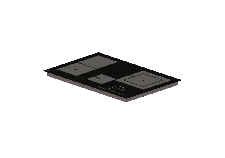 3D Electrical Appliances - Cooking hub with 4 burners -... 3D Electrical Appliances - Cooking hub with 4 burners -...