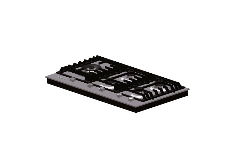 Elettrodomestici 3D - Piano cottura a gas 5 fuochi -... Elettrodomestici 3D - Piano cottura a gas 5 fuochi -...