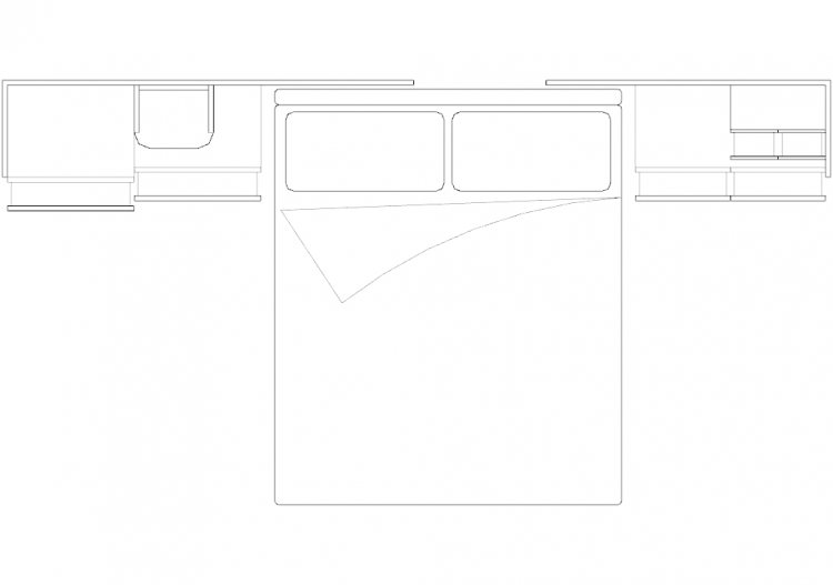 Armários DWG - Quarto composição tipo 1 03 - ACCA software