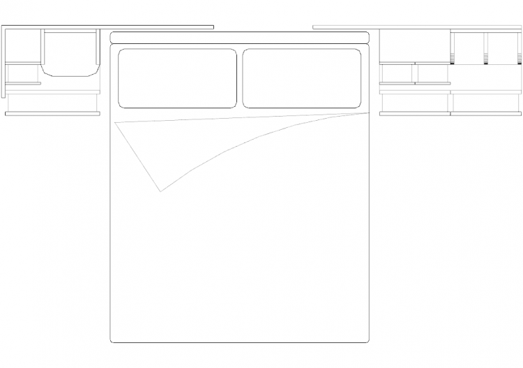 Armários DWG - Quarto composição tipo 1 05 - ACCA software