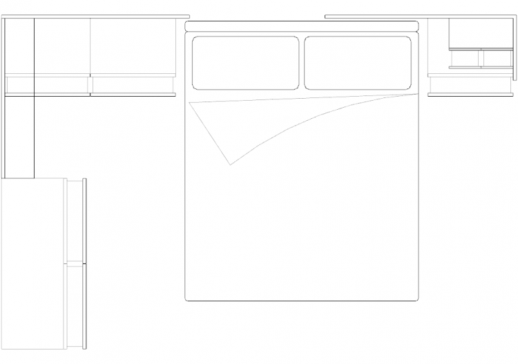 Armários DWG - Quarto composição tipo 1 07 - ACCA software