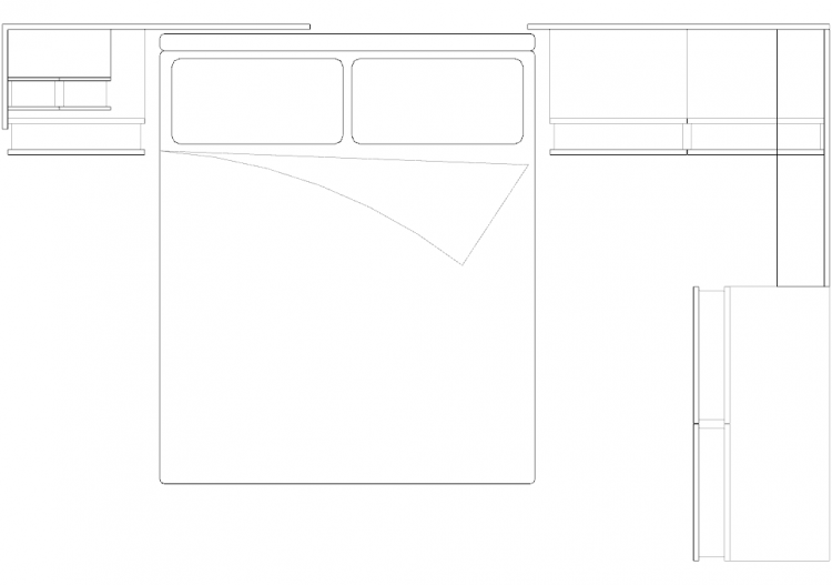 Armoires DWG - Chambre composition type 1 08 - ACCA...