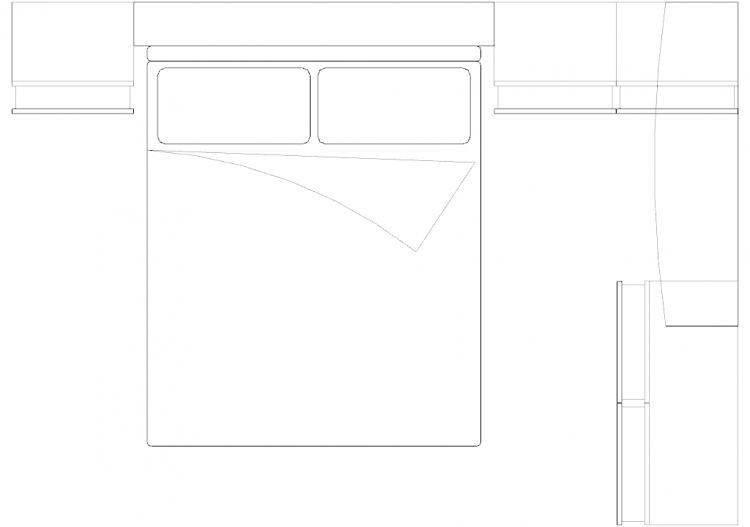 Armários DWG - Quarto composição tipo 1 10 - ACCA software