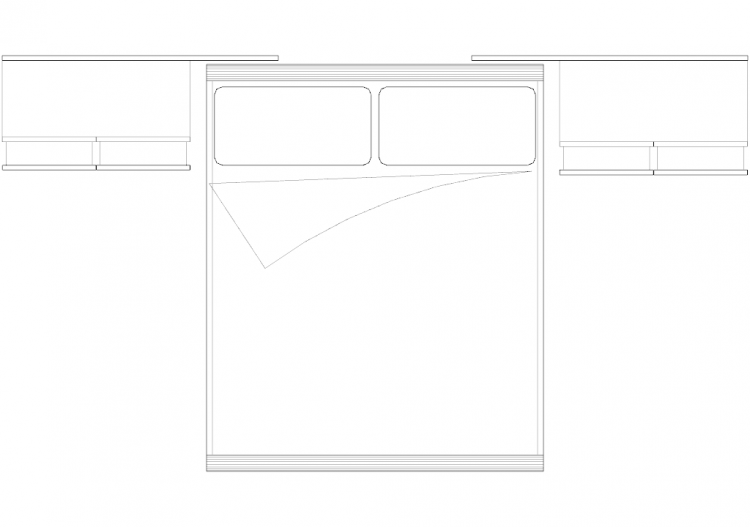Armários DWG - Quarto composição tipo 2 04 - ACCA software