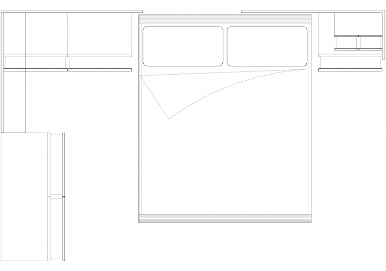 Wardrobes DWG - 类型2卧室组合07 - ACCA software