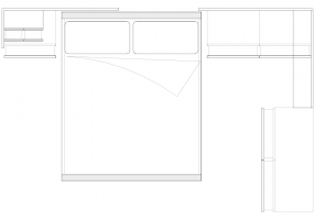 Wardrobes DWG - 类型2卧室组合08