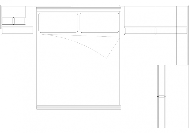 Wardrobes DWG - 类型2卧室组合08 - ACCA software