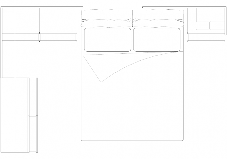 Armarios DWG - Habitacion composición tipo 3 07 - ACCA...